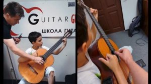 Аллегро - Мауро Джулиани | Игра на гитаре в две руки | Allegro - Mauro Giuliani