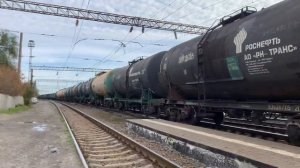 Зелёный! Электровоз ВЛ80С-675 С грузовым поездом