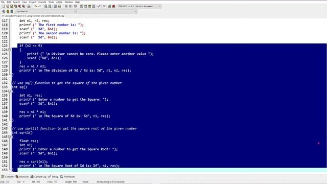 How to Create an Easy Calculator Program in C using Function and Switch Statement |Mini Project in