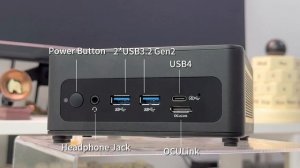 AOOSTAR GEM12 8845HS Mini PC with 2*M.2 2280 Slots Oculink Ports（75W Bios）