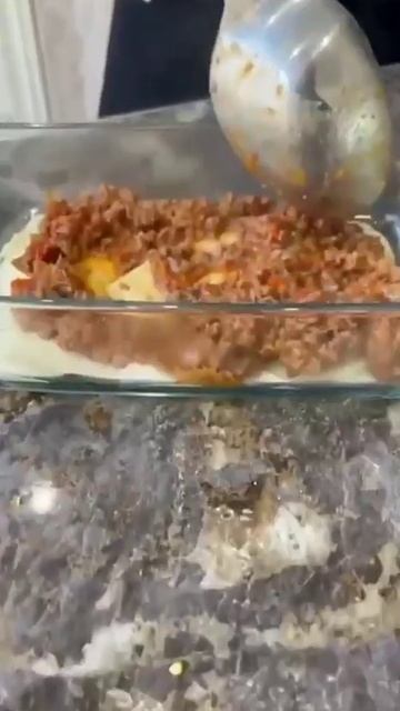 Это САМАЯ вкусная лазанья🤤🍲Быстрая и простая рецепт. #shorts