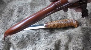 пуукко - финский нож с клинком Lauri 125ss и карельской березой