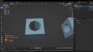 Как вырезать отверстие с помощью Boolean ( Blender )