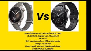 Amazfit Balance Vs Xiaomi Watch 2 Pro | Xiaomi Watch 2 Pro Vs Amazfit Balance | Xiaomi Watch 2 Pro