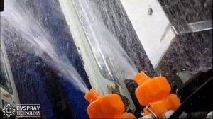 Обмыв картофеля на вибрационном водоотделителе/Форсунки на хомуте.