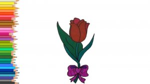 Рисуем Тюльпан к 8 Марта 🌷