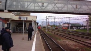 Следование по неправильному четному пути электропоезда ЭТ2М-113 из Конаково