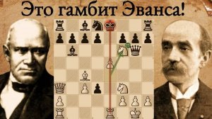 Уничтожение гамбитом Эванса в 17 ходов! Адольф Андерсен - Самуэль Розенталь. Шахматы