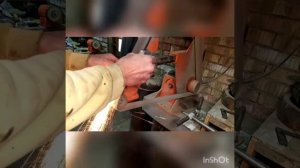 кованый нож из рельса