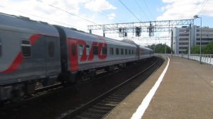 Электровоз ЧС2К-801 с поездом№119Й Саранск Москва платформа Электрозаводская 20.06.2017