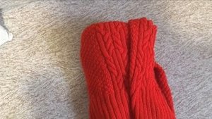 Кардиган вязанный "Красный мак"