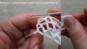 Ажурный узор крючком простой и эффектный