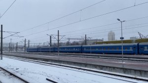 Зимняя Белорусская железная дорога.