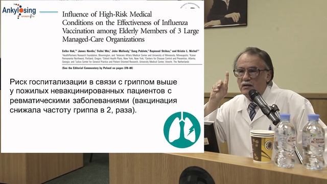 Вакцинация при болезни Бехтерева - Белов Б.С. Институт ревматологии