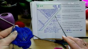 Ажурные салфетки спицами. Салфетка  3 (часть  2).