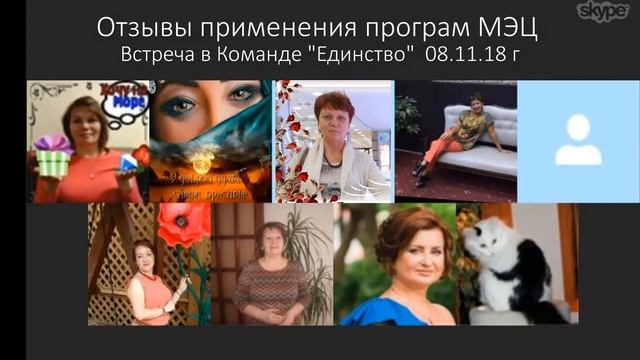 Отзывы применения Программ МЭЦ.  Встреча в Команде Единство  08.11.18 г