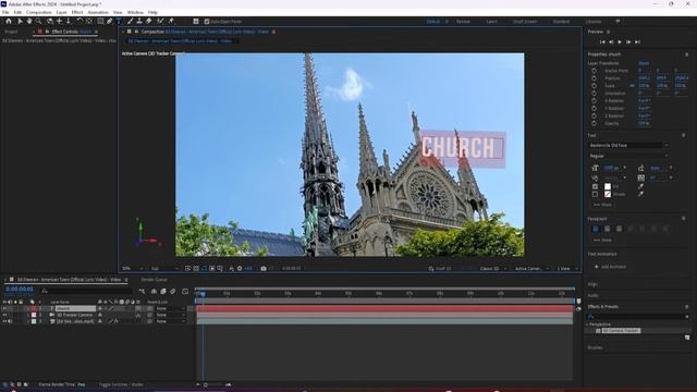3D Text Tracking in After Effects Tutorial 🎥 3D Camera Tracker 2023 | Adobe After Effects