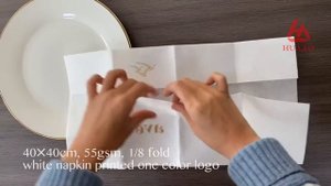 Airlaid napkin with cutlery pocket