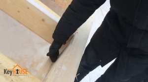 Строительство каркасного дома 6 на 8. День 3. Нижняя обвязка и укладка чернового пола.