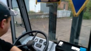 Львовский погрузчик. Выгрузка цемента и перемещение в цех.