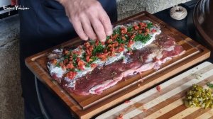 Очень сочный рулет из баранины