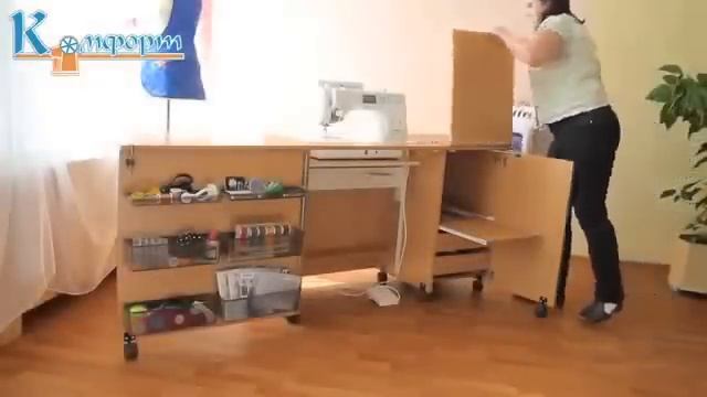 Раскладной трансформер стол - тумба для швейной машины. Мебель-трансформер.рф