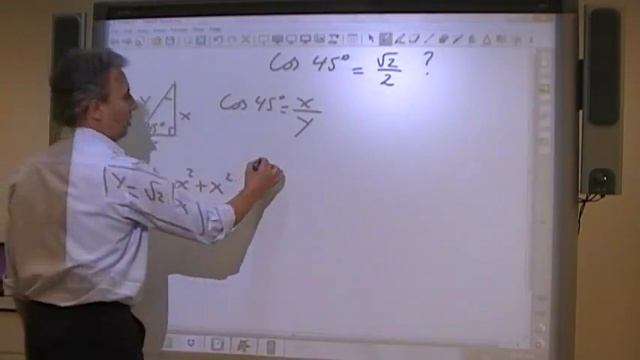 Trigonometría. Cuál es el valor de cos 45°. Clase 2 смотреть онлайн
