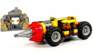 Собираем Буровая машина  из конструктора лего - Lego City 60186 Mining Heavy Driller