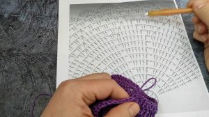 Простая сервировочная салфетка крючком