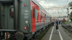 Встреча двух поездов и маршрутов (№92 и №91),на станции Кандалакша, 26.06.22г.