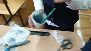 сделай бетон из мелка и воды