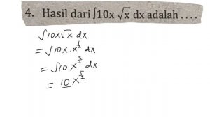 hasil dari integral 10x akar x dx adalah