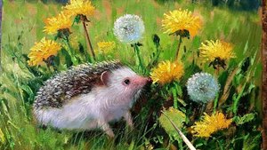 одуванчики живопись маслом