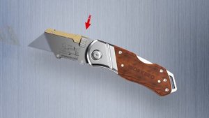 Нож складной с деревянной рукояткой   WP211014   WORKPRO