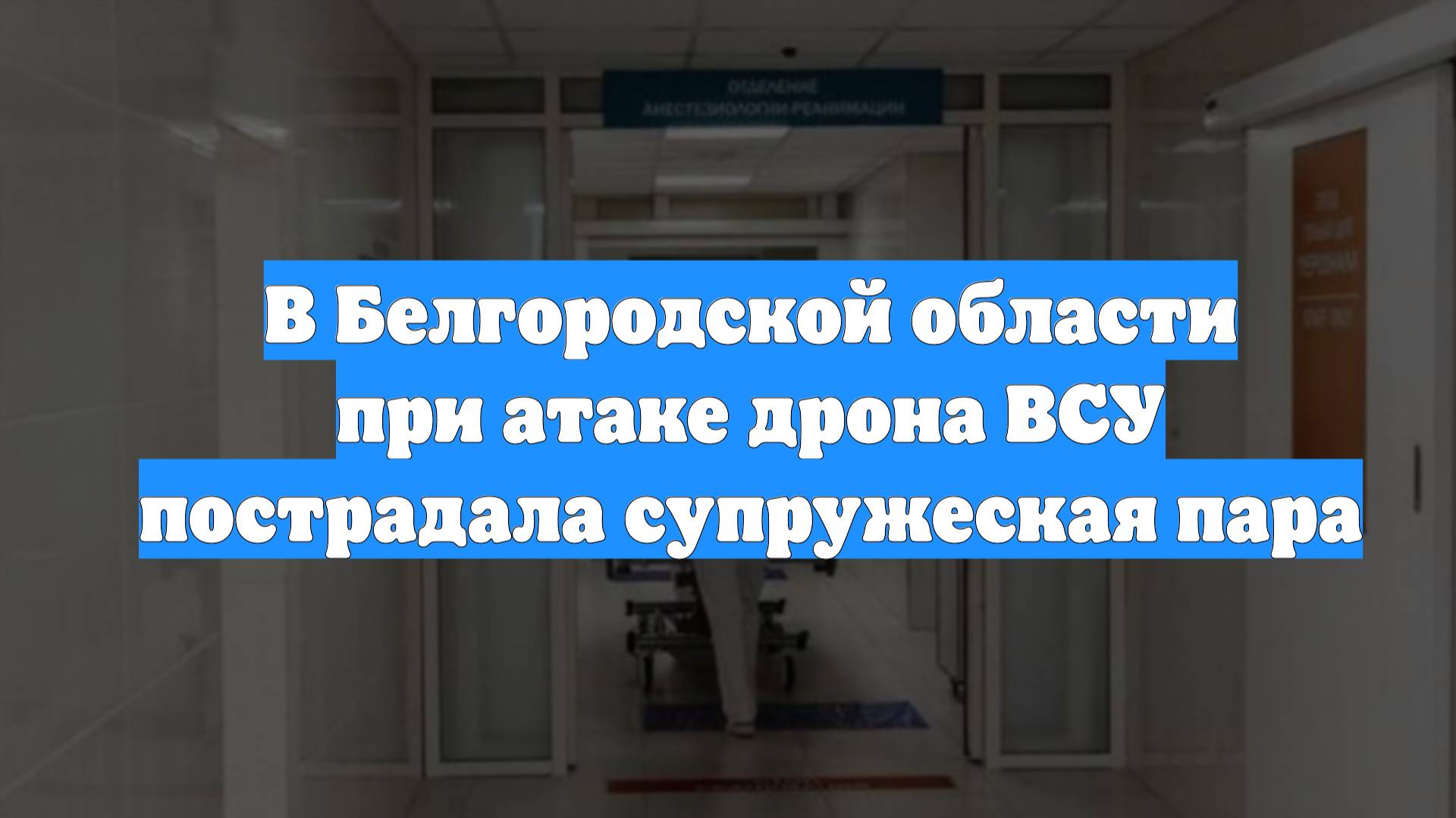 В Белгородской области при атаке дрона ВСУ пострадала супружеская пара