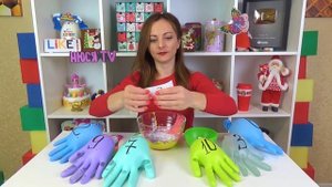 Что ПРОИЗОШЛО SLIME ПЕРЧАТКА Челлендж Три цвета клея Что в тайных перчатках от НЮСЯ ТВ