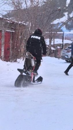 Китайская гусянка на эндуро #эндуро #сноубайк #enduro #snowbike #kayo