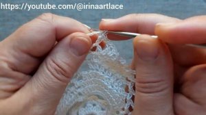 Красивый квадрат крючком. Большой ажурный квадрат.