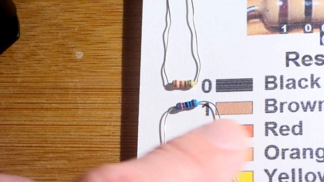 Resistor component color code values explained for beginning learning electronics