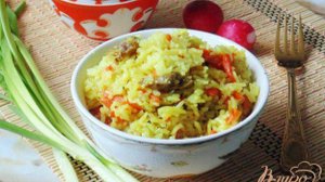 Куриные желудки с рисом