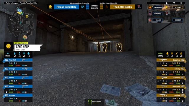 Please Send Help vs The Little Bocks - Map 1 [Overpass] - ESL Impact League S1 - Semifinal - NA смотреть онлайн