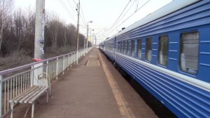 ЧС7-021 с поездом Москва — Брест, платформа Здравница