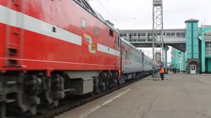 Отправление первого поезда №148 Омск-Новосибирск.