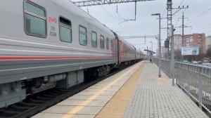 Электровоз ЭП1М-676 С пассажирскими вагонами