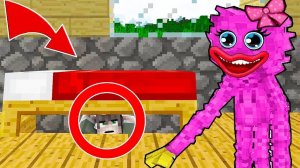 Я СКРЫВАЮСЬ ОТ КИССИ МИССИ ИЗ ХАГГИ ВАГГИ ПОД КРОВАТЬЮ В МАЙНКРАФТ POPPY PLAYTIME MINECRAFT