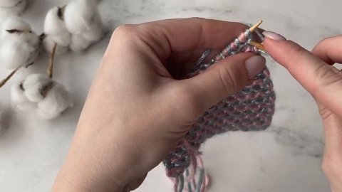 Двухцветный узор Узелки / Узор для шапки