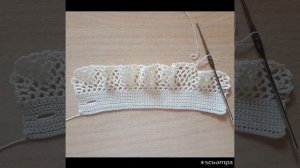 Креативная идея кружевной манжеты 🧚♀️ crochet pattern 🧚♀️ вяжем крючком.