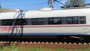 Электропоезд ЭВС1-09 Сапсан№761А Санкт Петербург-Москва платформа Лихоборы (НАТИ) 20.07.2021