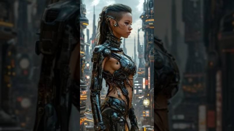 Модель в стиле Dramatic Cyberpunk