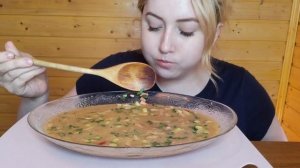 ОКРОШКА НА КВАСЕ МУКБАНГ АСМР | OKROSHKA SUMMER SOUP  MUKBANG ASMR